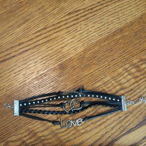 Eiffel Tower/ Love Multi Strand Novelty Bracelet